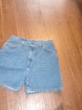 Vtg Mom Levi's Hi Waist 80s Shorts orange tab USA made 32 W sz 14
